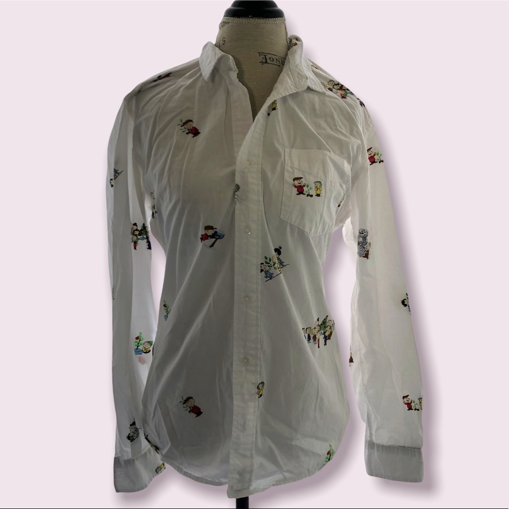 Charlie Brown Lone Sleeve Button Down Blouse